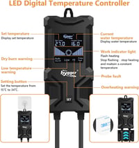 hygger 1200W Akváriumfűtő LCD Kijelzővel 500-1000L Tartályhoz 5