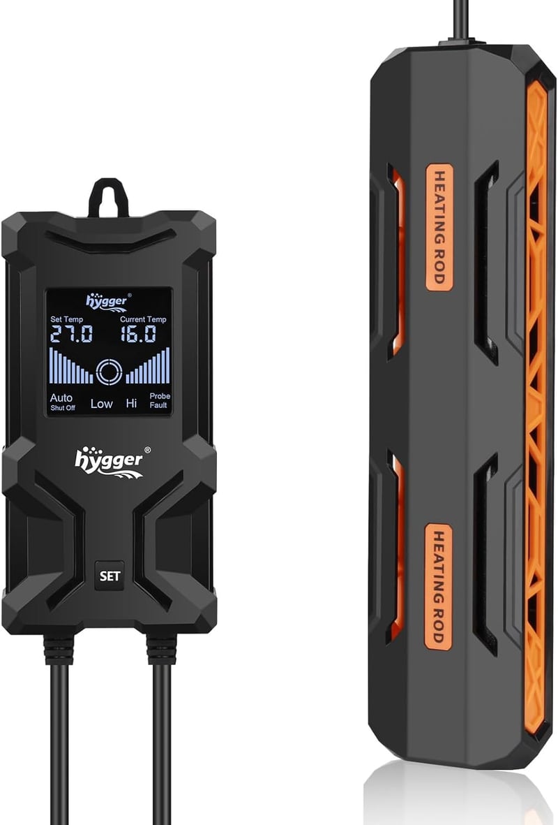 hygger 1200W Akváriumfűtő LCD Kijelzővel 500-1000L Tartályhoz