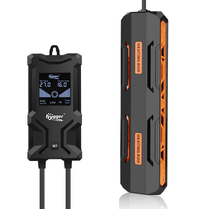 hygger 1200W grijač za akvarij s LCD zaslonom za spremnike od 500-1000L