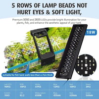 hygger 18W LED Akvárium Lámpa Spektrum Fénnyel, Nappali/Éjszakai Időzítő, 9 Szín Beállítható 4
