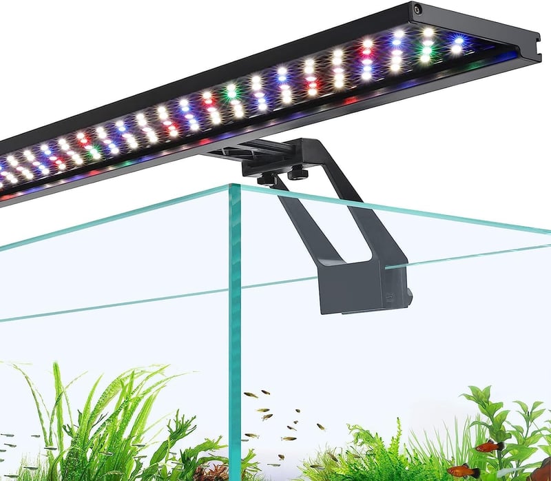 hygger 18W LED Akvárium Lámpa Spektrum Fénnyel, Nappali/Éjszakai Időzítő, 9 Szín Beállítható