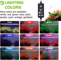 hygger 36 W teljes spektrumú akvárium LED világítás 9 színnel, 10 fényerőszinttel, 90-102 cm édesvízi akváriumhoz 3