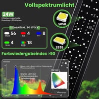 hygger LED svjetiljka za akvarij s 24/7 osvjetljenjem, kontrolerom, 5 načina rada, timerom, 8 boja, 10 razina svjetline, podesivim nosačem, 24W, 45-60 cm 6