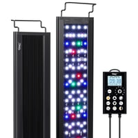 hygger LED svjetiljka za akvarij s 24/7 osvjetljenjem, kontrolerom, 5 načina rada, timerom, 8 boja, 10 razina svjetline, podesivim nosačem, 24W, 45-60 cm 9