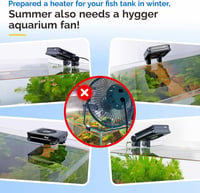 hygger akvárium hűtőventilátor, állítható fordulatszám, max. 60 cm-es medencéhez - 3 db 6