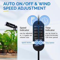 hygger akvárium hűtőventilátor, állítható fordulatszám, max. 60 cm-es medencéhez - 3 db 3