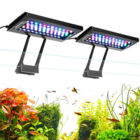 hygger dvokanalno LED svjetlo za akvarij na hvataljku 24W, puni spektar, 24/7 i DIY način rada, 7 boja, podesiva svjetlina, podvodna rasvjeta na hvataljku 1