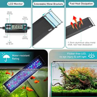 hygger LED Akvárium Lámpa 22W, Teljes Spektrum, 7 Szín, 60-76cm 6