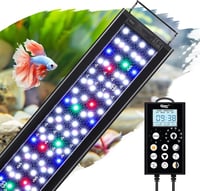hygger LED akvárium lámpa 58 W, 120-135 cm, 24/7 vezérlővel, 5 mód, 8 szín, időzítő, állítható fényerő 1