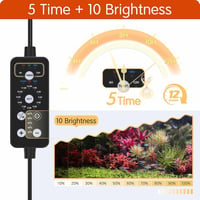 hygger Vízalatti LED Akvárium Lámpa 24/7 Üzemmód 9 Szín 14W 2
