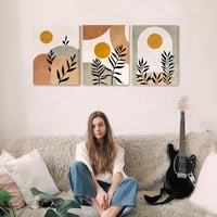 hyidecorart Boho Sage Zöld Absztrakt Falképek Nappalihoz Hálóhoz Konyhához 7