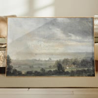 hyidecorart Fa keretes vászon fali kép Felhős égbolt 20x30 hüvelyk vintage stílus nappaliba hálószobába folyosóra fürdőszobába 2