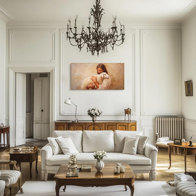 hyidecorart Jézus Keresztény Vászonkép 59x119 cm Nappali Hálószoba Irodai Dekoráció