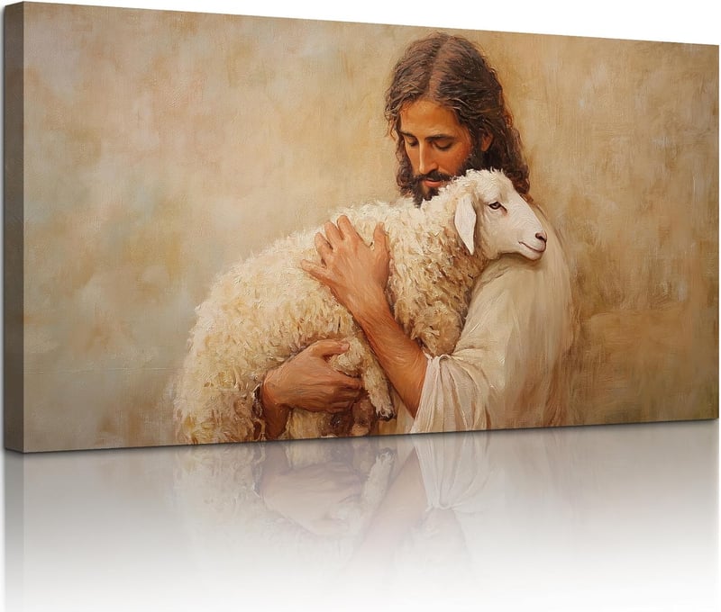 hyidecorart Jézus Keresztény Vászonkép 59x119 cm Nappali Hálószoba Irodai Dekoráció
