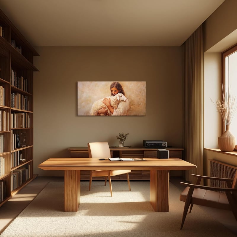 hyidecorart Jézus Keresztény Vászonkép 59x119 cm Nappali Hálószoba Irodai Dekoráció