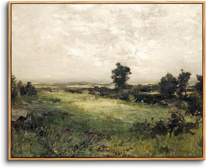 hyidecorart Vintage Vászon Kép Fa Kerettel 60x90cm Természet Tájkép Falikép Nappali Hálószoba Fürdőszoba