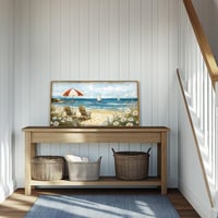 hyidecorart Virág Strand Vászonkép 50x100 cm Kerettel Nappali Hálószoba Dekoráció 6