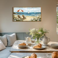hyidecorart Virág Strand Vászonkép 50x100 cm Kerettel Nappali Hálószoba Dekoráció 2