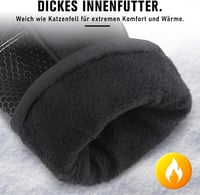 Hyinphon Thermal Téli Kesztyű Férfi Női Windproof Touchscreen Kerékpár Túrázás M-es 5