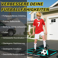 hykoiuu Futball Edzőszőnyeg 60x90cm Csúszásmentes Zokni Videóval 4