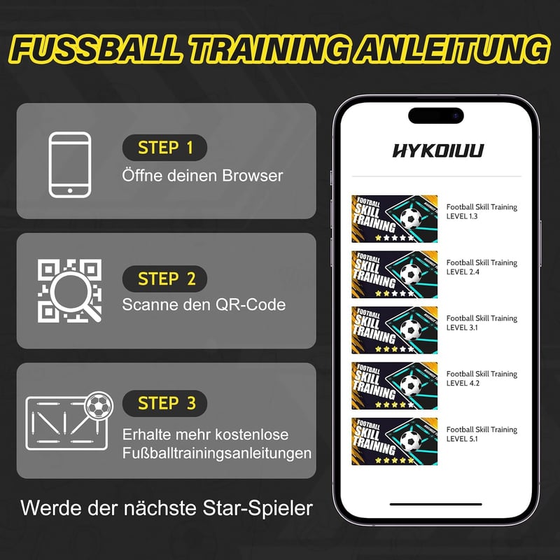 hykoiuu Futball Edzőszőnyeg 60x90cm Csúszásmentes Zokni Videóval