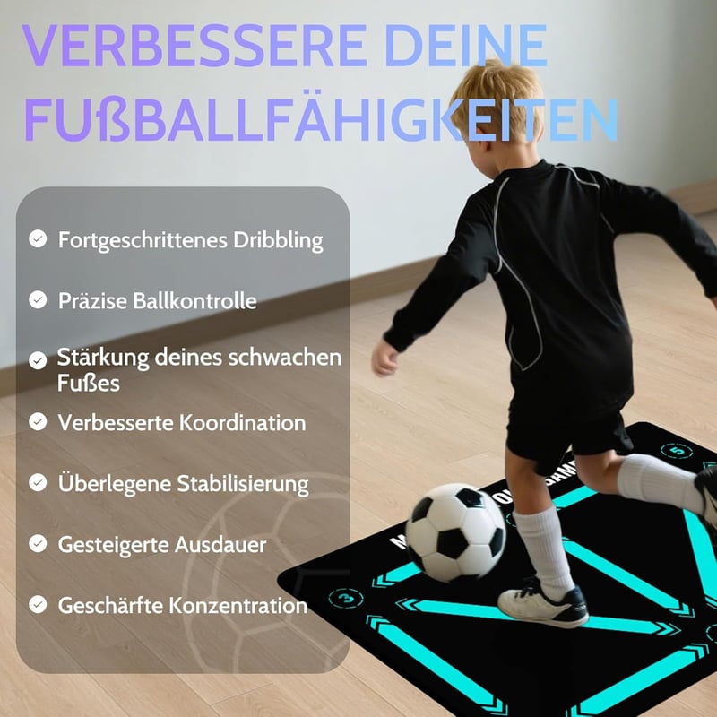 hykoiuu Futball Tréning Szőnyeg Csúszásmentes Csendes Labdaérzékelés Gyakorláshoz