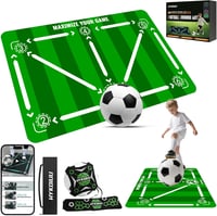 hykoiuu Zöld futball edzőszőnyeg 90x60 cm csúszásgátló csendes labdakezelő és lépésgyakorlat gyerekeknek 1