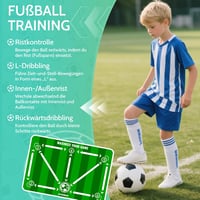 hykoiuu Zöld futball edzőszőnyeg 90x60 cm csúszásgátló csendes labdakezelő és lépésgyakorlat gyerekeknek 3