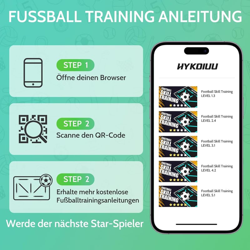 hykoiuu Zöld futball edzőszőnyeg 90x60 cm csúszásgátló csendes labdakezelő és lépésgyakorlat gyerekeknek