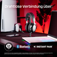 Bezdrôtové herné slúchadlá HyperX Cloud III S – biele, Bluetooth a 2,4 GHz, 53 mm meniče, 10 mm mikrofón, 200-hodinová výdrž batérie, PC, PS5, Xbox 3