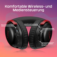 Bezdrôtové herné slúchadlá HyperX Cloud III S – biele, Bluetooth a 2,4 GHz, 53 mm meniče, 10 mm mikrofón, 200-hodinová výdrž batérie, PC, PS5, Xbox 9