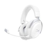 Bezdrôtové herné slúchadlá HyperX Cloud III S – biele, Bluetooth a 2,4 GHz, 53 mm meniče, 10 mm mikrofón, 200-hodinová výdrž batérie, PC, PS5, Xbox 1