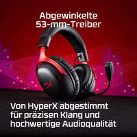Bezdrôtové herné slúchadlá HyperX Cloud III S – biele, Bluetooth a 2,4 GHz, 53 mm meniče, 10 mm mikrofón, 200-hodinová výdrž batérie, PC, PS5, Xbox 4