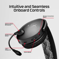 Herné slúchadlá HyperX Cloud Jet Dual Wireless, 2,4 GHz a Bluetooth 5.2, PC, PS5, Nintendo Switch, Steam Deck, USB-A, 40 mm meniče, 25-hodinová výdrž batérie, otočný mikrofón 5