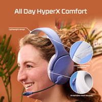 Herné slúchadlá HyperX Cloud Jet Dual Wireless, 2,4 GHz a Bluetooth 5.2, PC, PS5, Nintendo Switch, Steam Deck, USB-A, 40 mm meniče, 25-hodinová výdrž batérie, otočný mikrofón 6