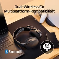 Bezdrôtové herné slúchadlá HyperX Cloud Jet Dual, 2,4 GHz a Bluetooth, PC, Mac, PS5, PS4, 40 mm meniče, 25-hodinová výdrž batérie, mikrofón s funkciou stlmenia otočením, čierne 2