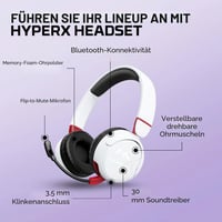 Căști gaming wireless HyperX Cloud Mini, albe, cu microfon, compatibile PC și consolă 8