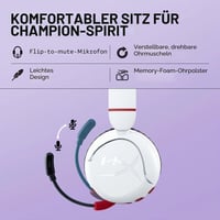 Căști gaming wireless HyperX Cloud Mini, albe, cu microfon, compatibile PC și consolă 5