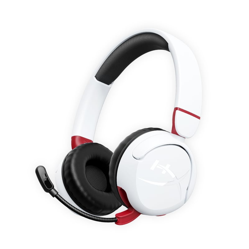 Căști gaming wireless HyperX Cloud Mini, albe, cu microfon, compatibile PC și consolă