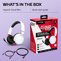 Căști gaming wireless HyperX Cloud Mini, albe, cu microfon, compatibile PC și consolă 10