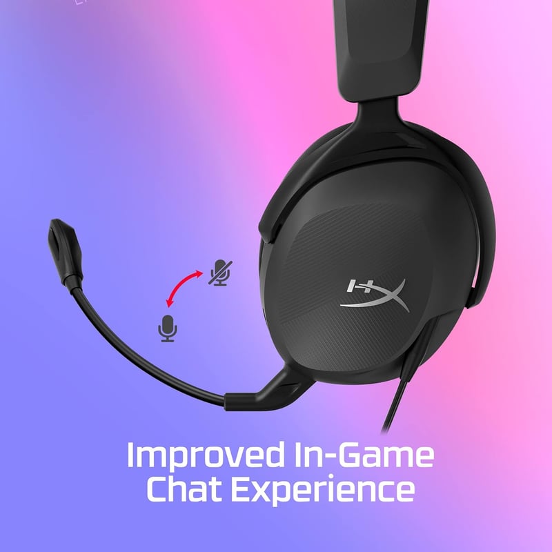 HyperX Cloud Stinger 2 Core Gaming Headset PC-hez, Mikrofon, DTS Spatial Audio - Wired, black, Stinger 2 Core