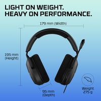 HyperX Cloud Stinger 2 Core Gaming Headset PC-hez, Mikrofon, DTS Spatial Audio - Wired, black, Stinger 2 Core 3