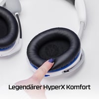 Herné káblové slúchadlá HyperX Cloud Stinger 2 pre PlayStation, biele, 50 mm meniče, pamäťová pena, otočný mikrofón, vstavané ovládanie hlasitosti 3