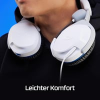Herné káblové slúchadlá HyperX Cloud Stinger 2 pre PlayStation, biele, 50 mm meniče, pamäťová pena, otočný mikrofón, vstavané ovládanie hlasitosti 6