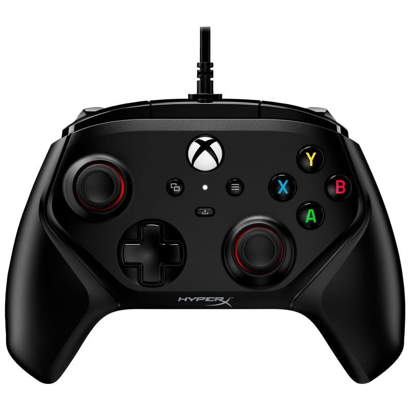 Controller cu fir HyperX Clutch Gladiate cu licență Xbox, USB-C, blocare dublă a trăgaciului, butoane programabile, mufă jack 3,5 mm, negru