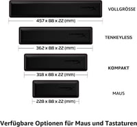 HyperX Wrist Rest csuklótámasz kompakt (60%/65%) billentyűzetekhez 6