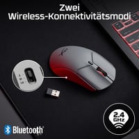 Bezdrôtová herná myš HyperX Pulsefire Haste 2 Pro 4K, 26000 DPI, RGB, 61 g, 90-hodinová výdrž batérie, USB-C, Bluetooth, sivá 10