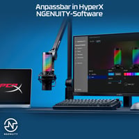 USB mikrofón HyperX QuadCast 2 S s RGB LED podsvietením, kvalita zvuku 32 bit/192 kHz, na streamovanie a podcasty, čierny 9