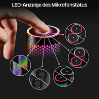 USB mikrofón HyperX QuadCast 2 S s RGB LED podsvietením, kvalita zvuku 32 bit/192 kHz, na streamovanie a podcasty, čierny 8