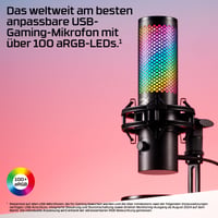 USB mikrofón HyperX QuadCast 2 S s RGB LED podsvietením, kvalita zvuku 32 bit/192 kHz, na streamovanie a podcasty, čierny 3